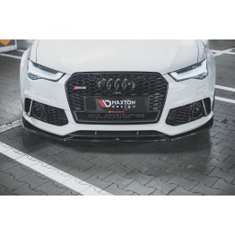 Накладка сплиттер на передний бампер на Audi RS6 C7